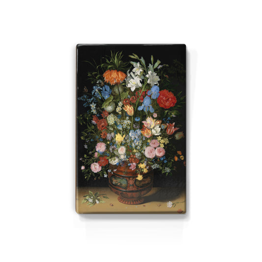 Laqueprint - Bloemen in een vaas - Jan Brueghel de Oude - 19,5 x 30 cm - LP001