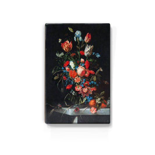 Laqueprint - Stilleven met bloemen en vruchten - Ottmar Elliger - 19,5 x 30 cm - LP007