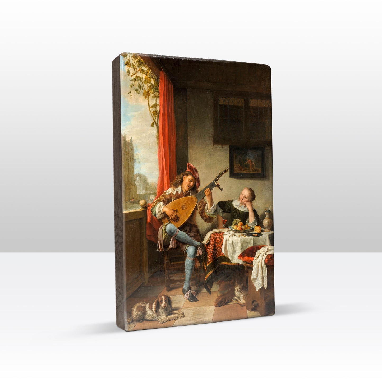 Laqueprint - De luitspeler - Hendrick Martensz. Sorgh - 19,5 x 30 cm - LP015