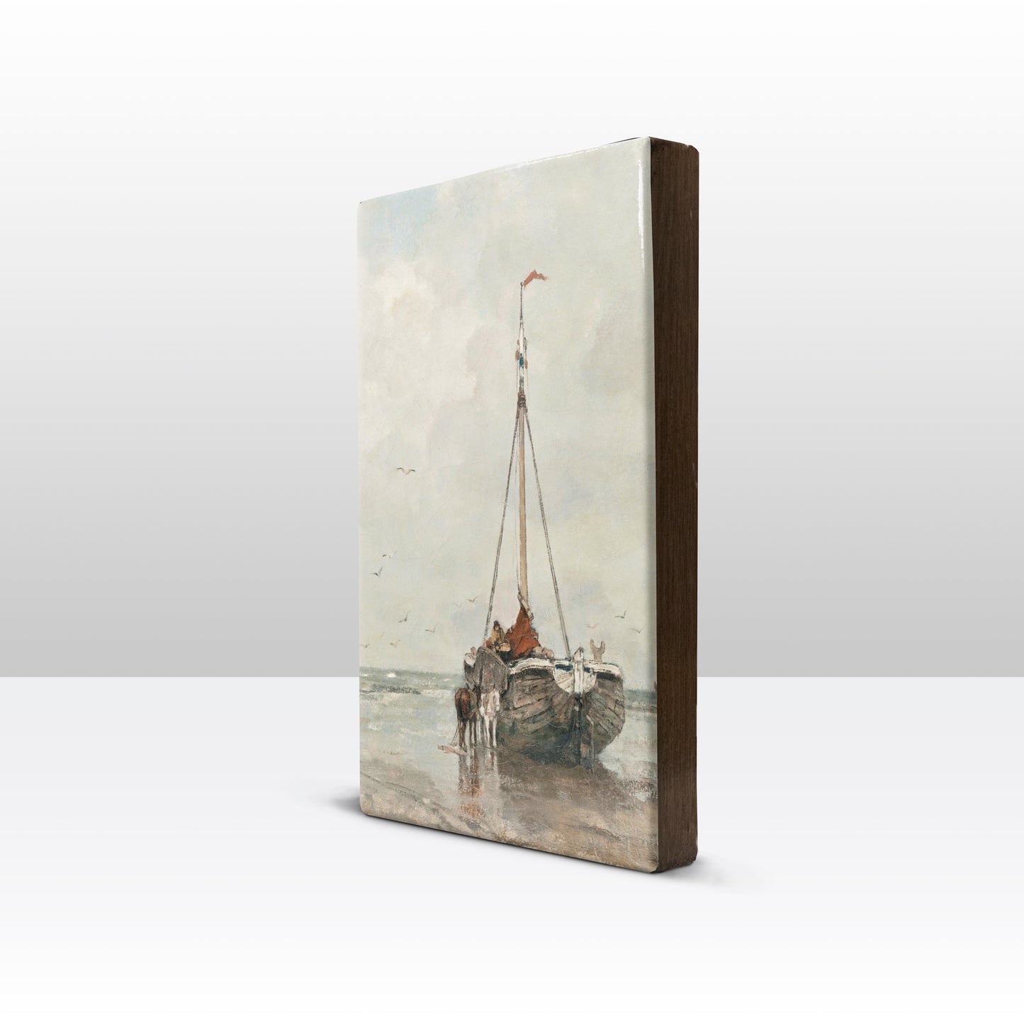 Laqueprint - Bomschuit op het Scheveningse strand - Jacob Maris - 19,5 x 30 cm - LP021