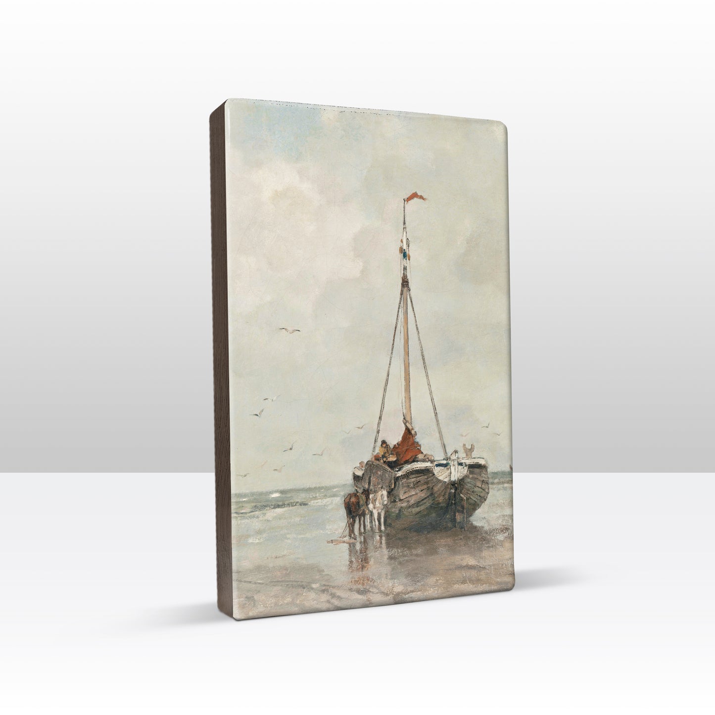 Laqueprint - Bomschuit op het Scheveningse strand - Jacob Maris - 19,5 x 30 cm - LP021