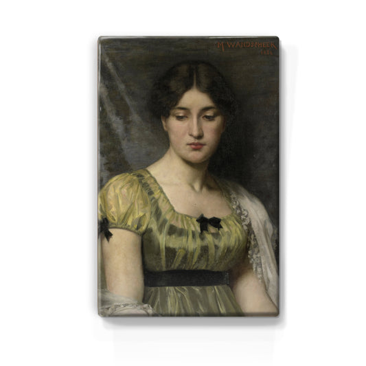 Laqueprint - Portret van een vrouw - Marie Wandscheer - 19,5 x 30 cm - LP028