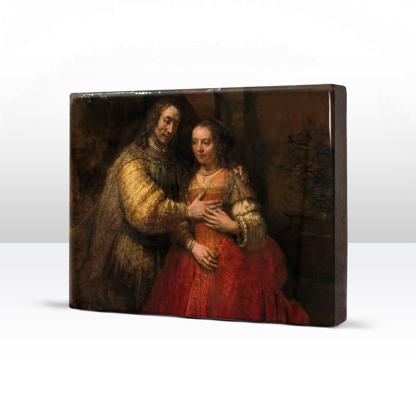 Laque print - The Jewish Bride - Rembrandt van Rijn, - 26 x 19.5 cm - LP030