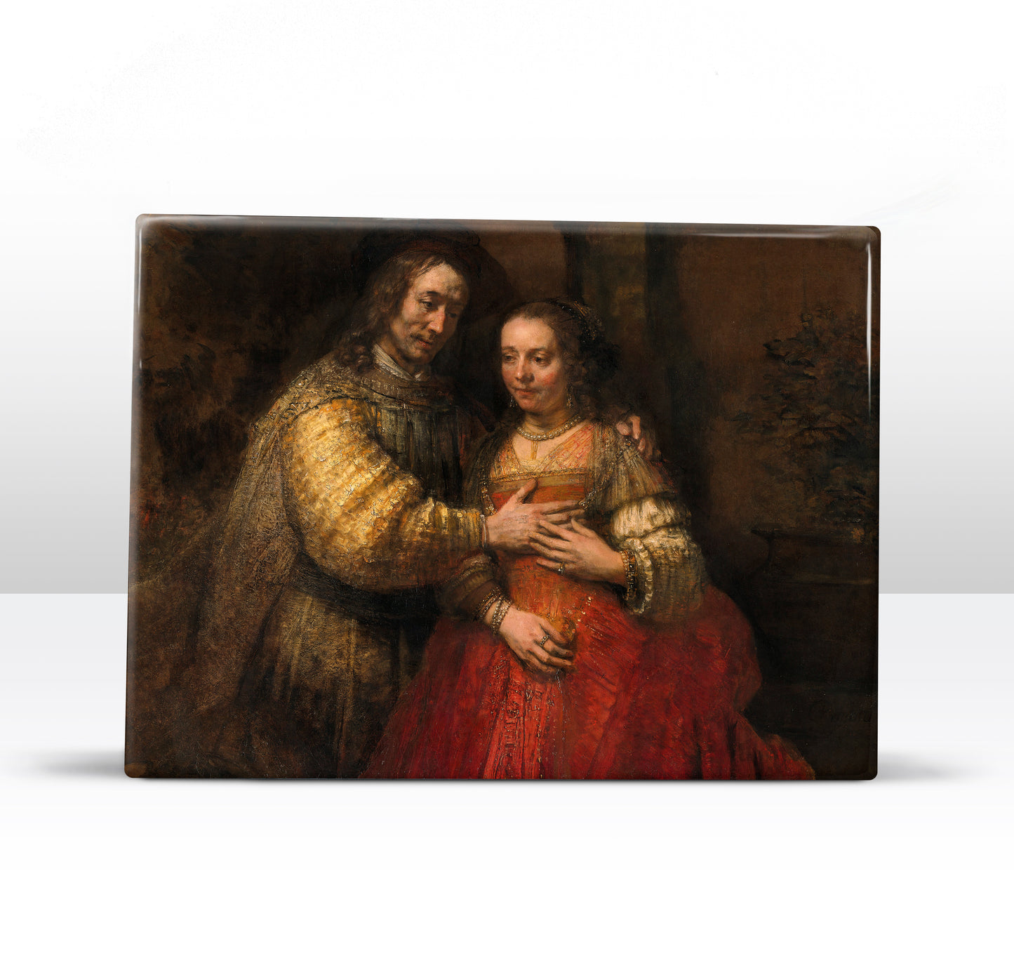 Laque print - The Jewish Bride - Rembrandt van Rijn, - 26 x 19.5 cm - LP030