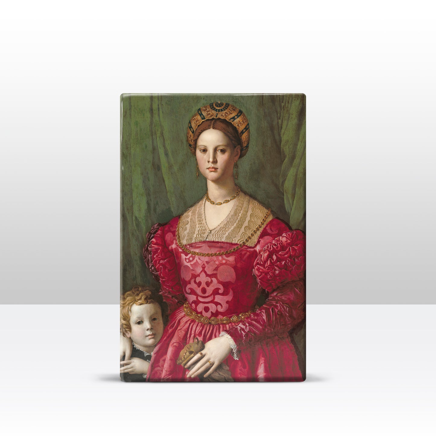 Laque print - A young woman and her son - Agnolo Bronzino - 19.5 x 30 cm - LP036