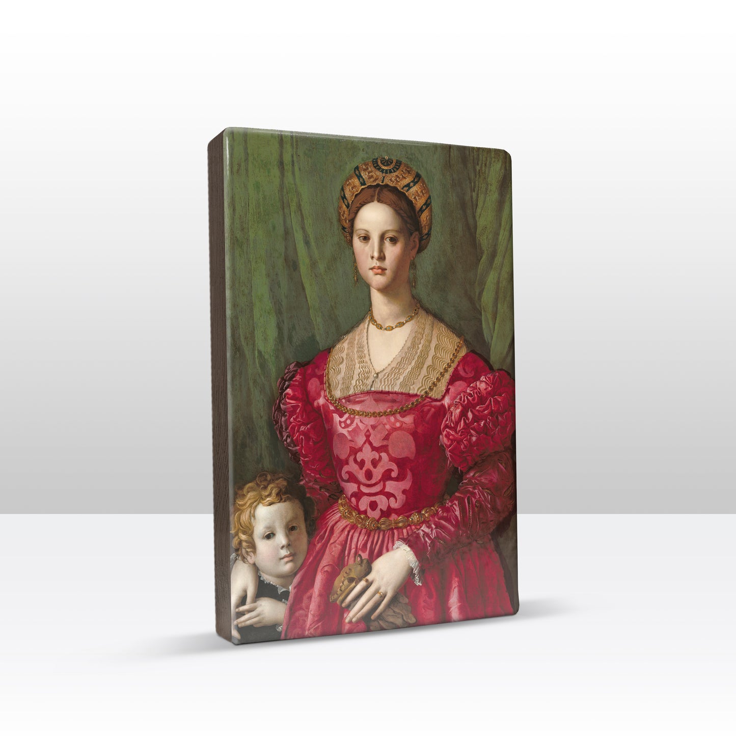 Laque print - A young woman and her son - Agnolo Bronzino - 19.5 x 30 cm - LP036