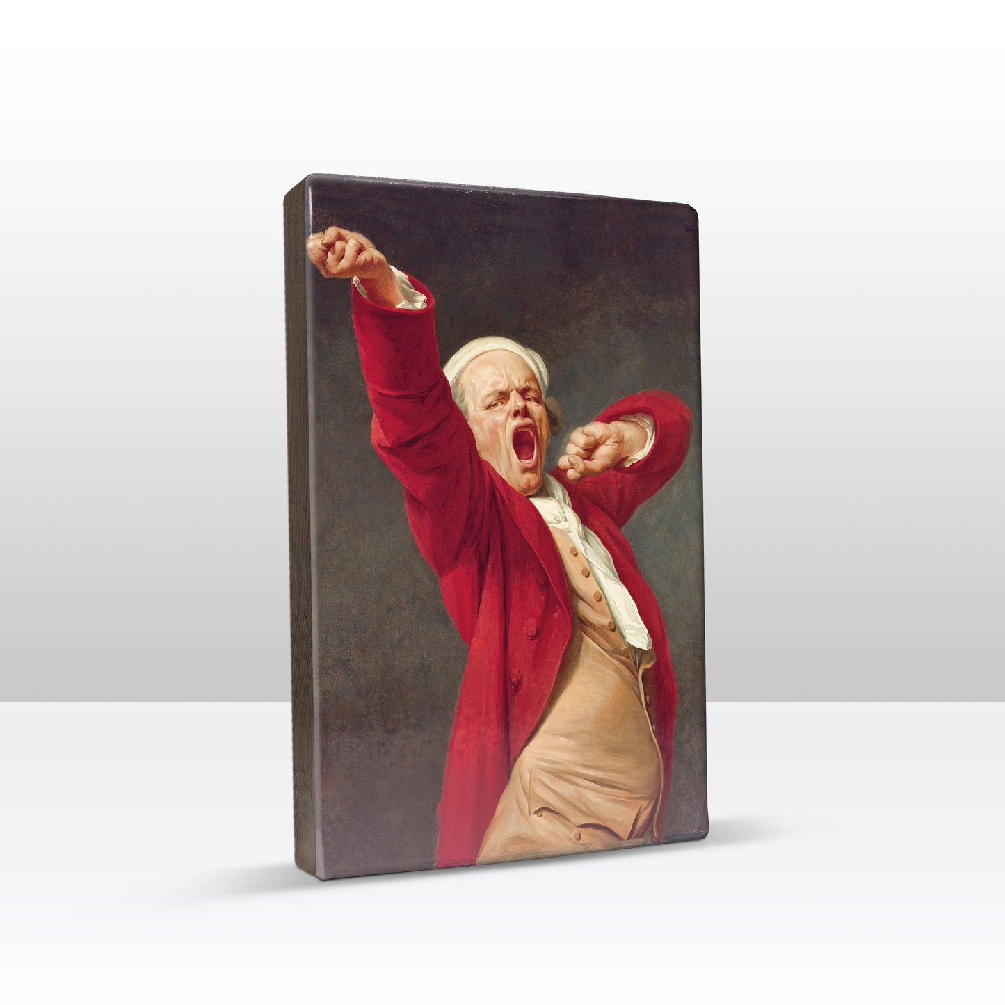 Laqueprint - Zelfportret gapend - Joseph Ducreux - 19,5 x 30 cm - LP044