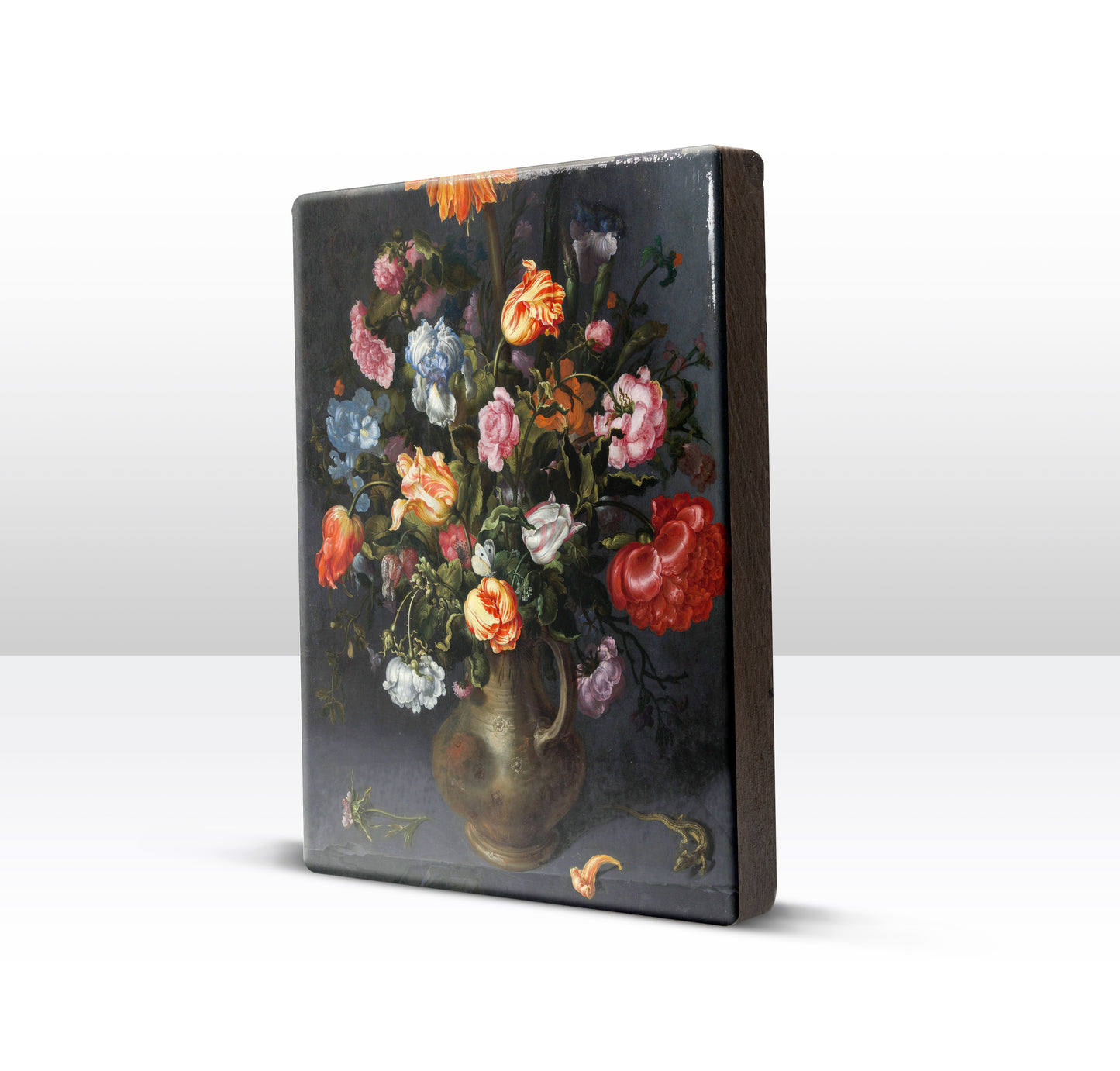 Laqueprint - Bloemen in een vaas - Jacob Woutersz. Vosmaer - 19,5 x 26 cm - LP048