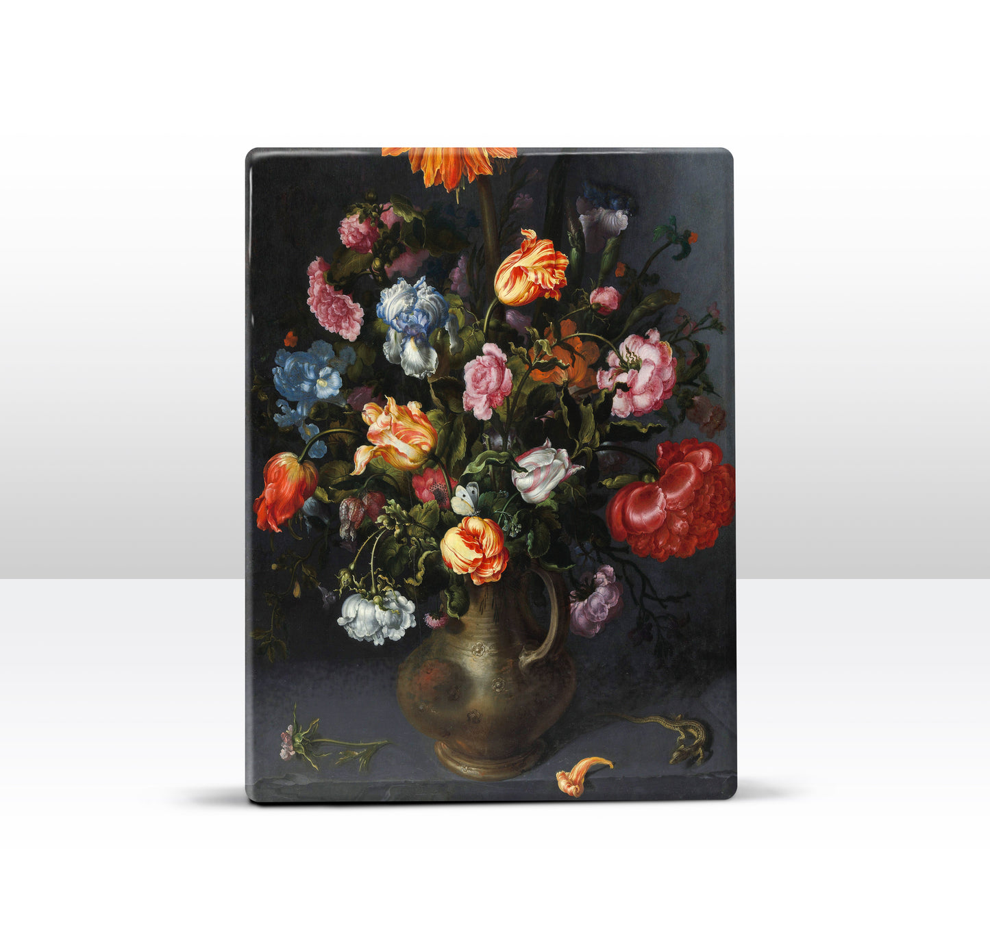 Laqueprint - Bloemen in een vaas - Jacob Woutersz. Vosmaer - 19,5 x 26 cm - LP048