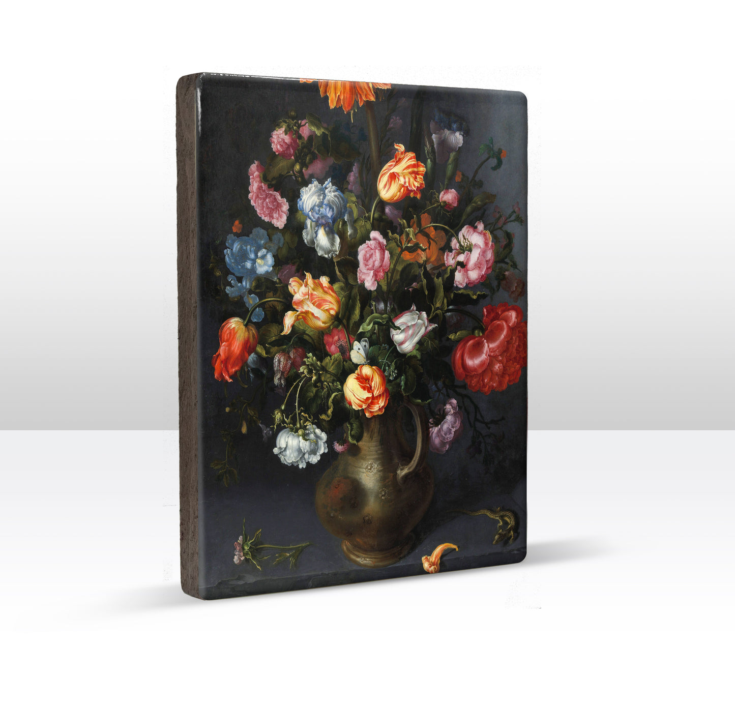 Laqueprint - Bloemen in een vaas - Jacob Woutersz. Vosmaer - 19,5 x 26 cm - LP048