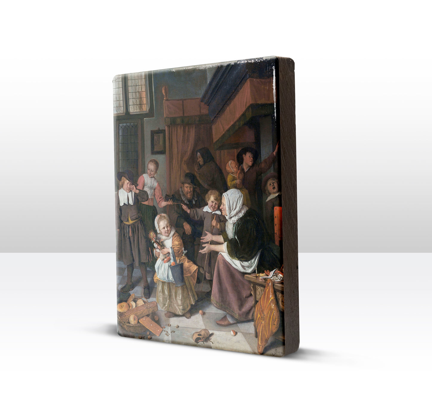 Laque print - The Feast of Saint Nicholas - Jan Havicksz Steen - 19.5 x 26 cm - LP050