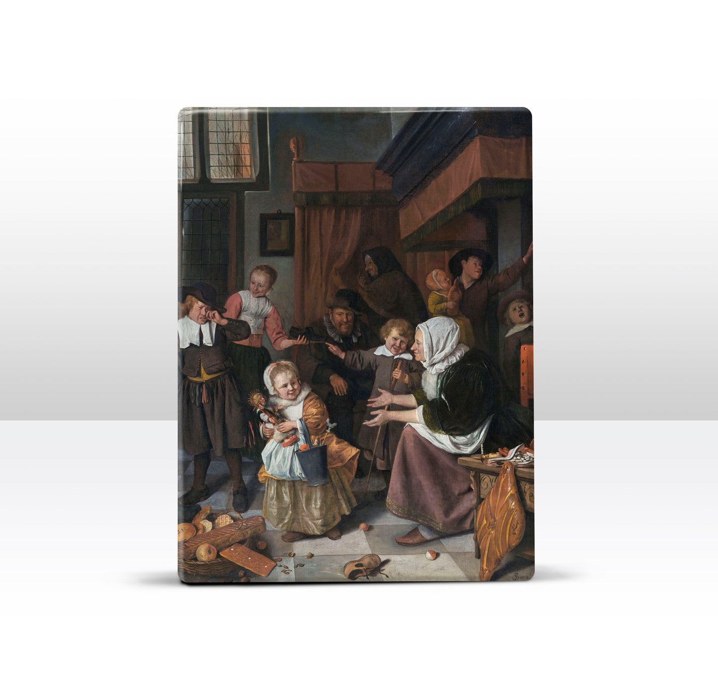 Laque print - The Feast of Saint Nicholas - Jan Havicksz Steen - 19.5 x 26 cm - LP050