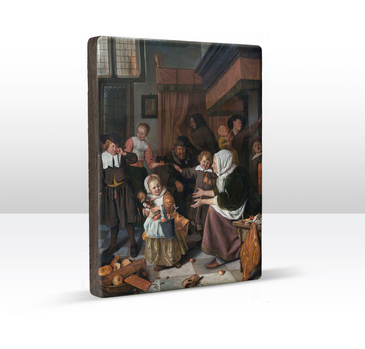Laque print - The Feast of Saint Nicholas - Jan Havicksz Steen - 19.5 x 26 cm - LP050
