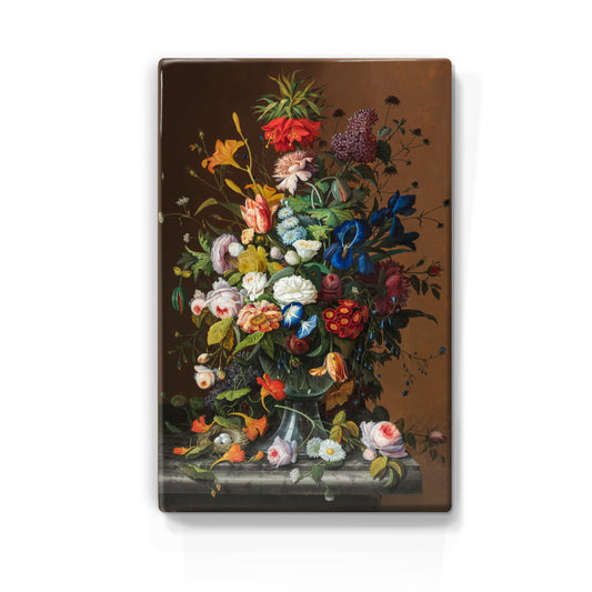 Laqueprint - Bloemstilleven met vogelnest - Severin_Roesen - 19,5 x 30 cm - LP062