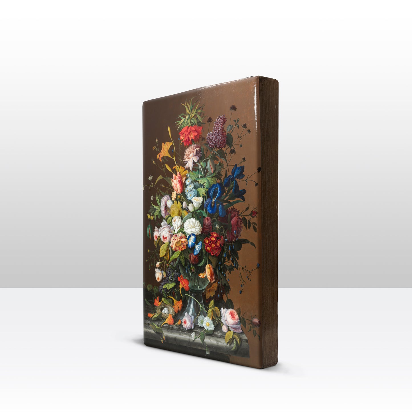Laque print - Flower still life with bird's nest - Severin_Roesen - 19.5 x 30 cm - LP062