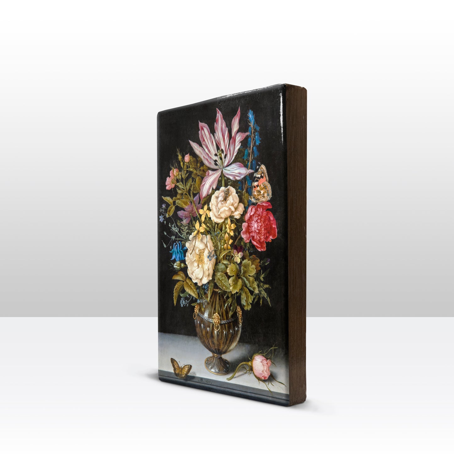 Laqueprint - Stilleven met bloemen - Ambrosius Bosschaert de oude - 19,5 x 30 cm - LP064