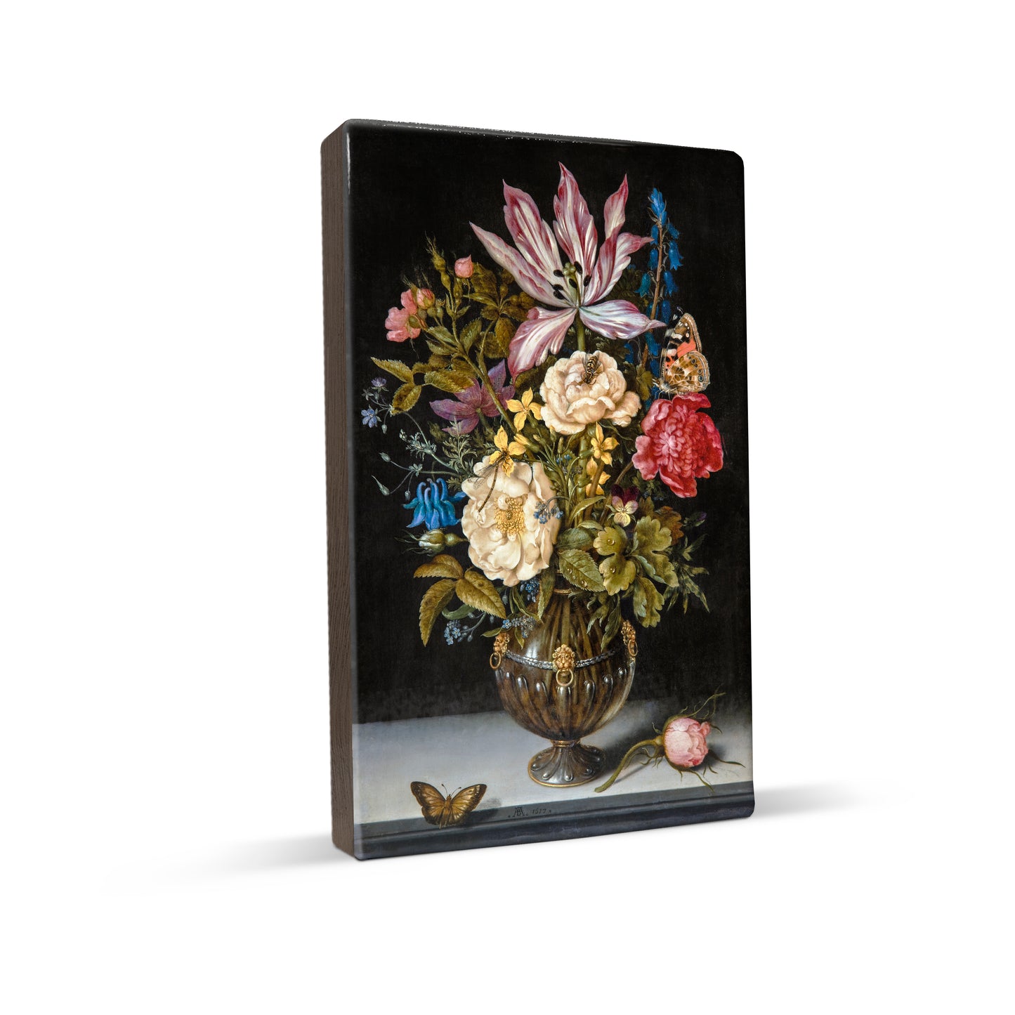 Laqueprint - Stilleven met bloemen - Ambrosius Bosschaert de oude - 19,5 x 30 cm - LP064