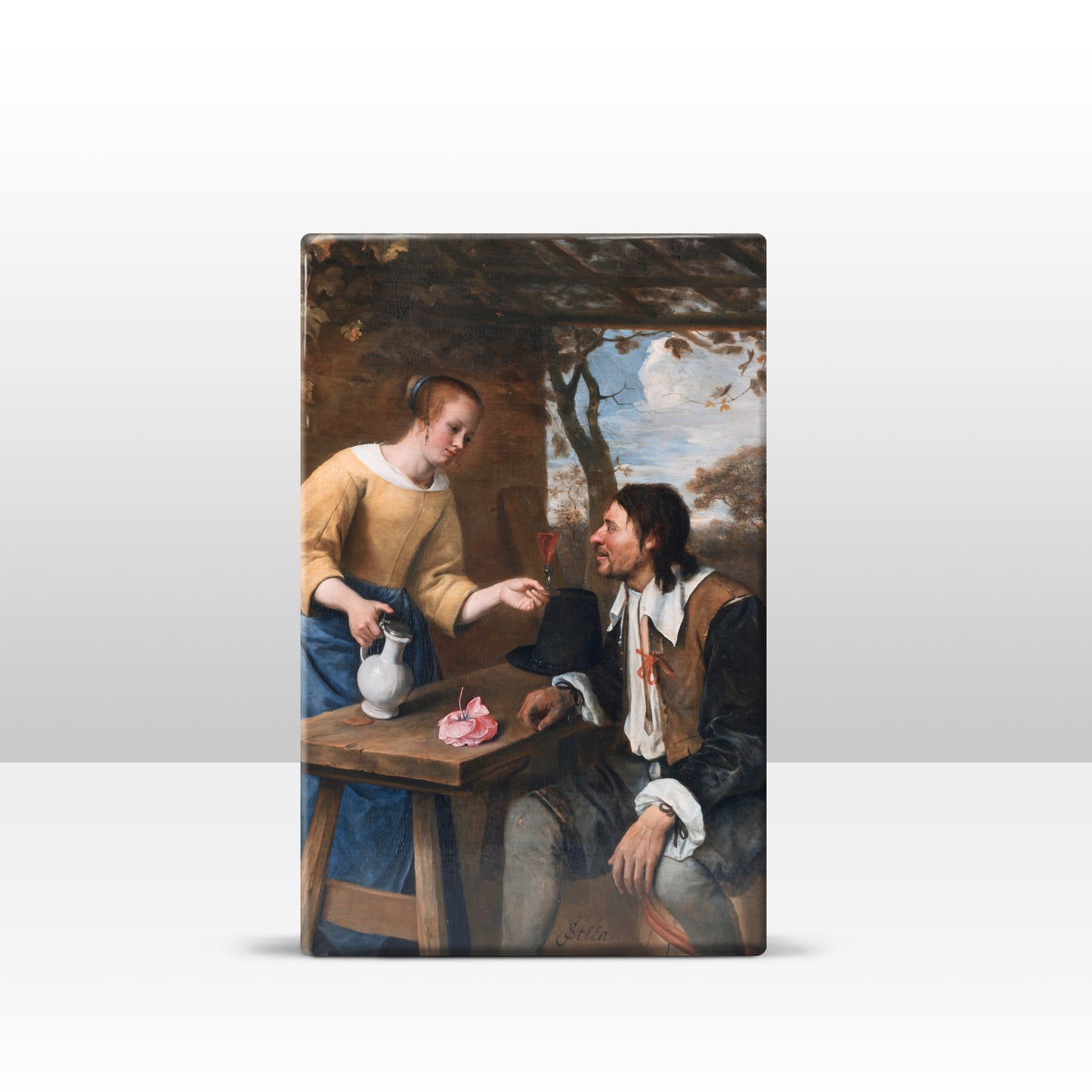 Laque print - The weary traveler - Jan Havicksz Steen - 19.5 x 30 cm - LP066
