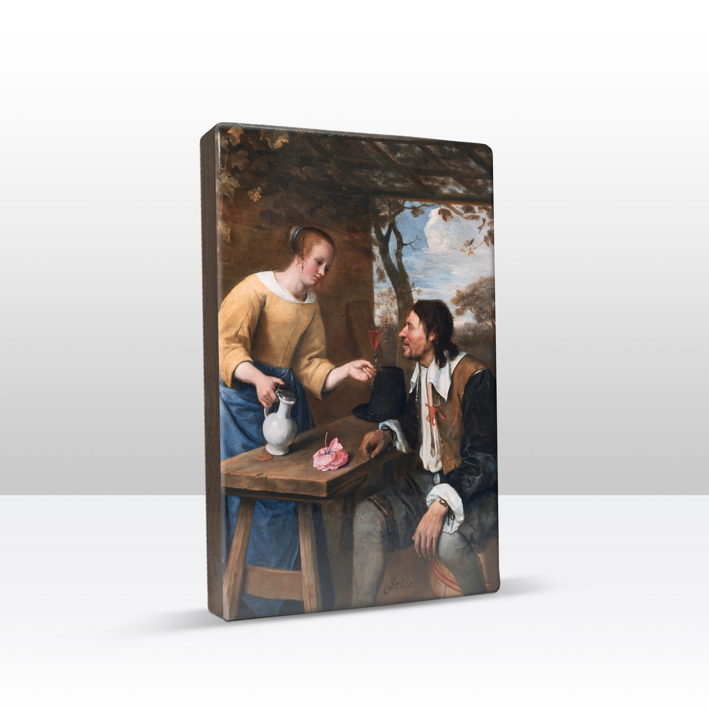 Laque print - The weary traveler - Jan Havicksz Steen - 19.5 x 30 cm - LP066