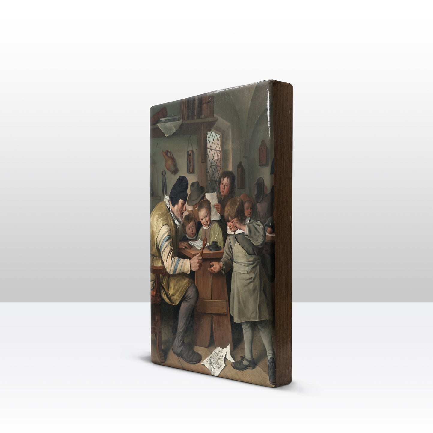 Laque print - The village school - Jan Steen - 19.5 x 30 cm - LP073