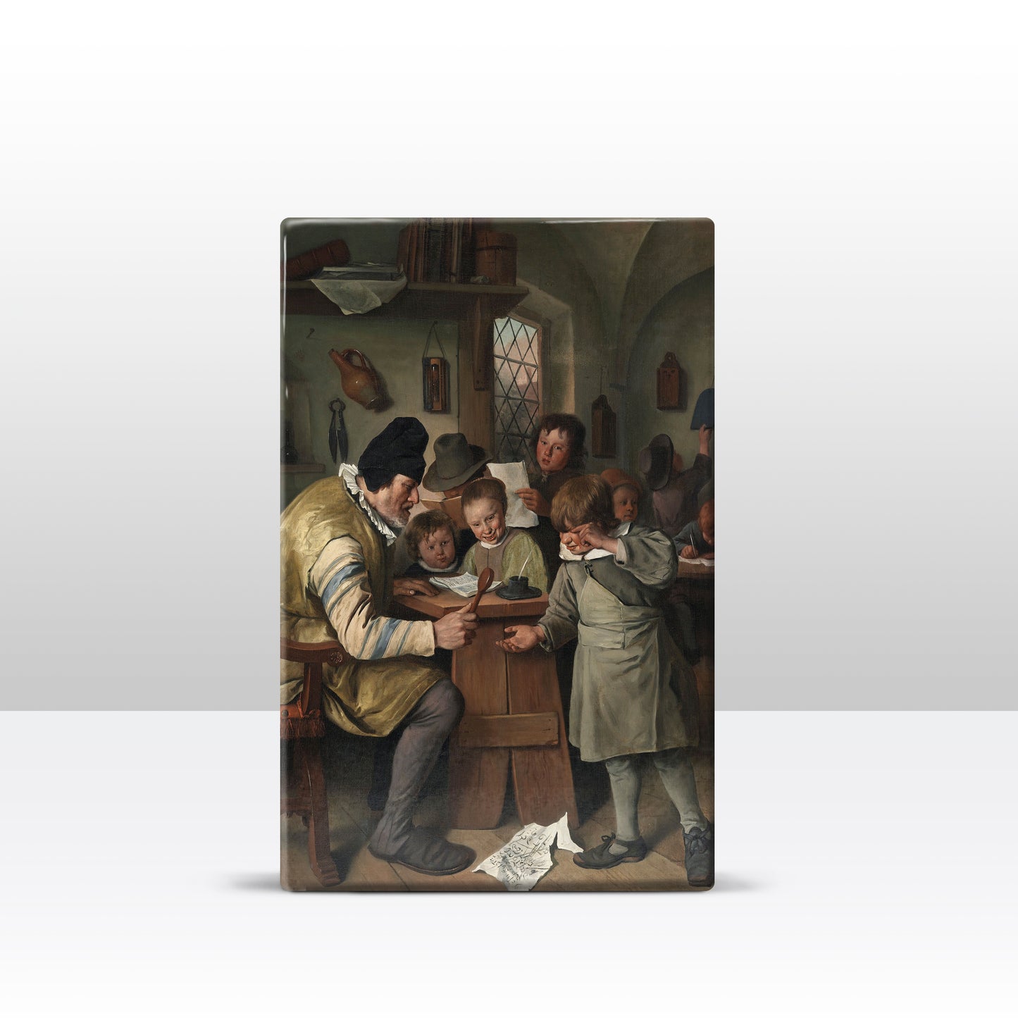 Laque print - The village school - Jan Steen - 19.5 x 30 cm - LP073
