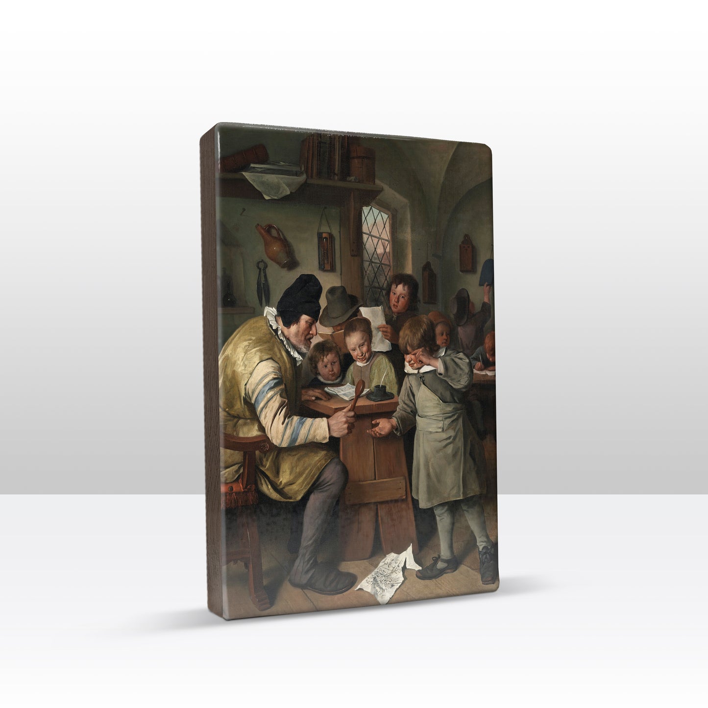 Laque print - The village school - Jan Steen - 19.5 x 30 cm - LP073
