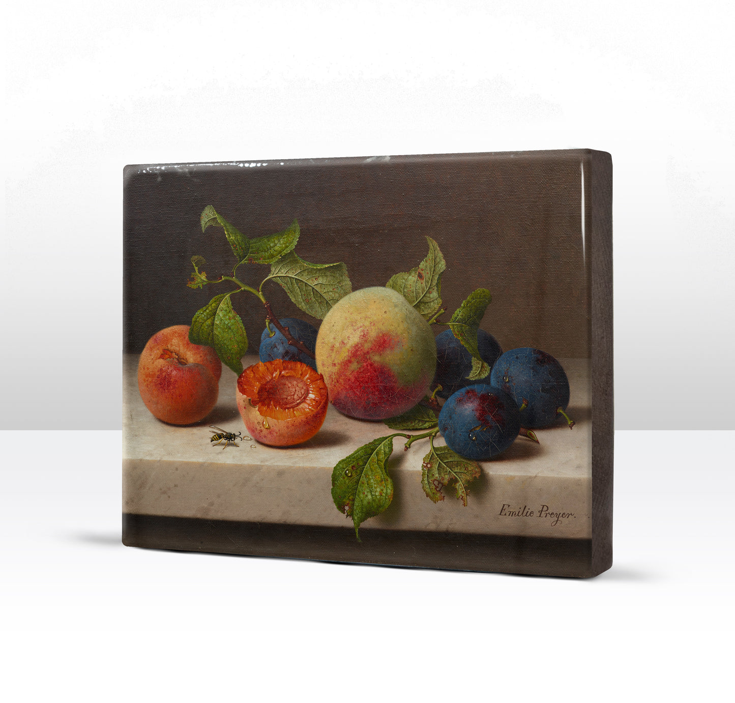 Laqueprint - Stilleven met fruit en een wesp - Emilie Preyer - 26 x 19,5 cm - LP099