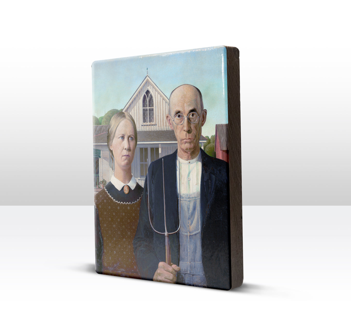Laque print - American Gothic - Brand Wood - 19.5 x 26 cm - LP150