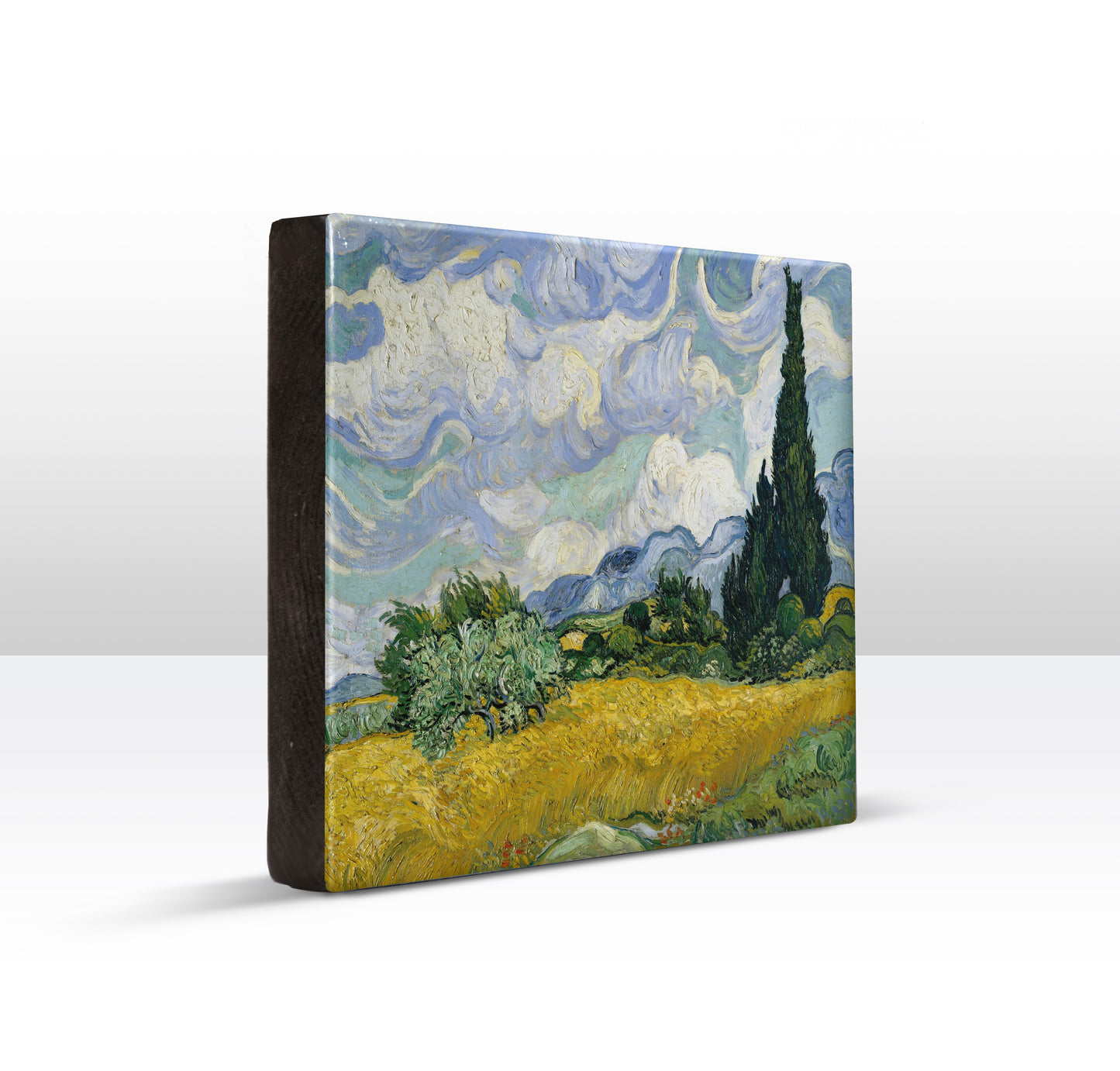 Laque print - Wheatfield with cypresses - Vincent van Gogh - 26 x 19.5 cm - LP156