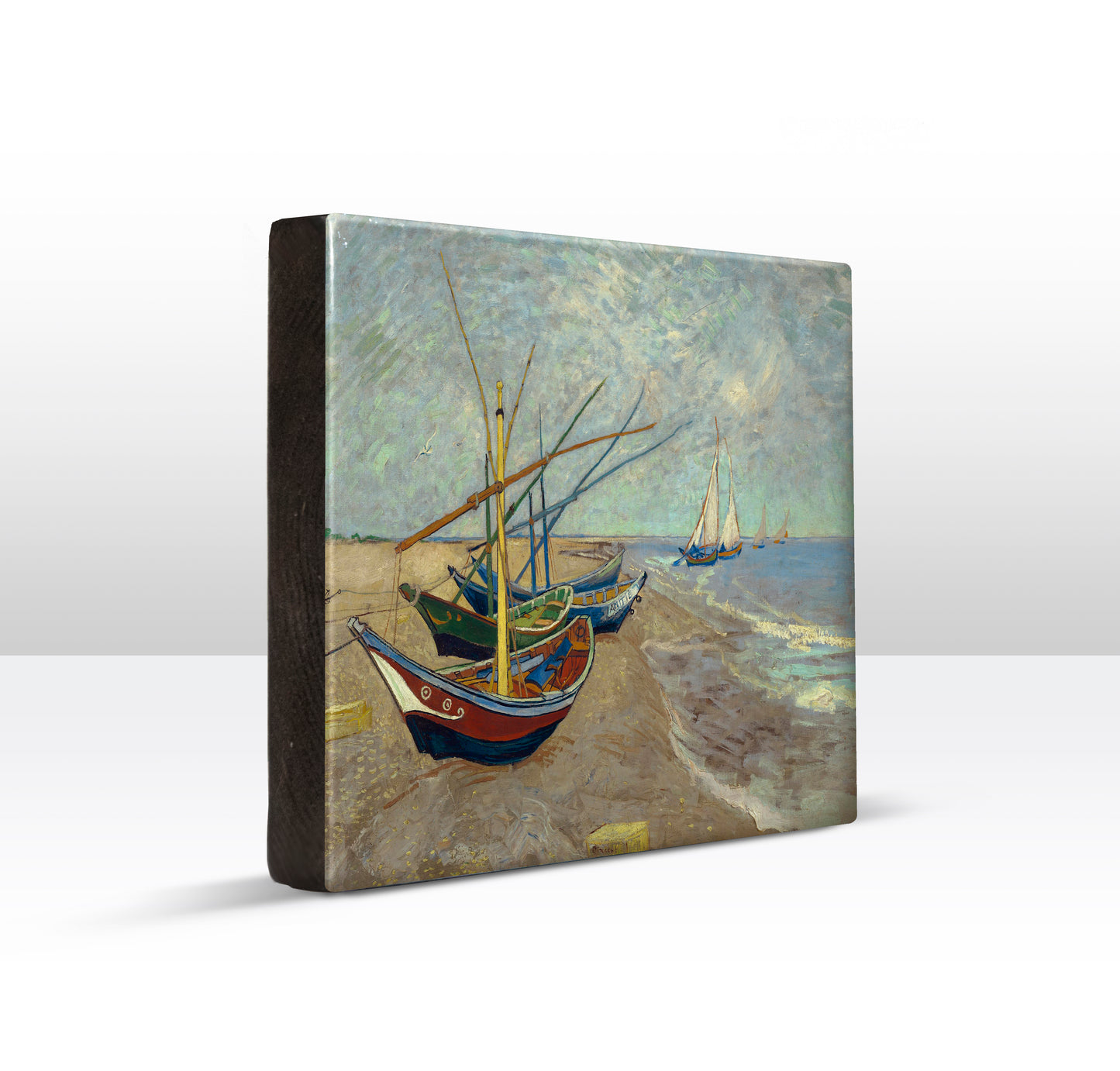Laqueprint - Vissersboten op het strand van Les Saintes-Maries-de-la-Mer - Vincent van Gogh - 26 x 19,5 cm - LP161