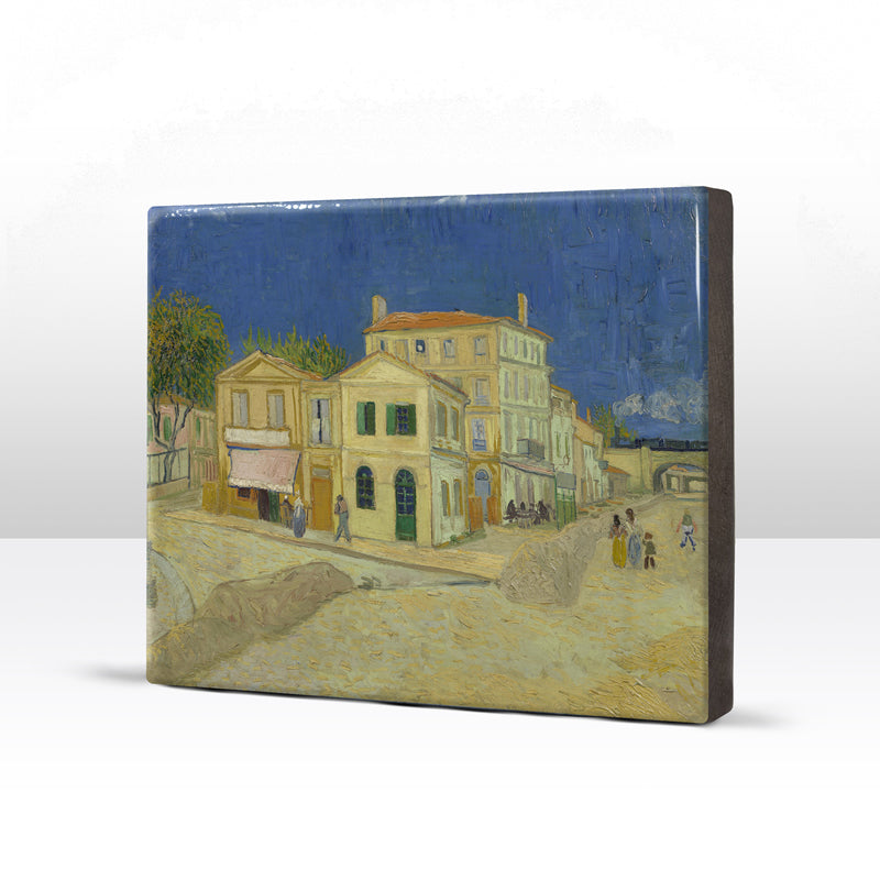 Laqueprint - Het gele huis - Vincent van Gogh - 26 x 19,5 cm - LP164