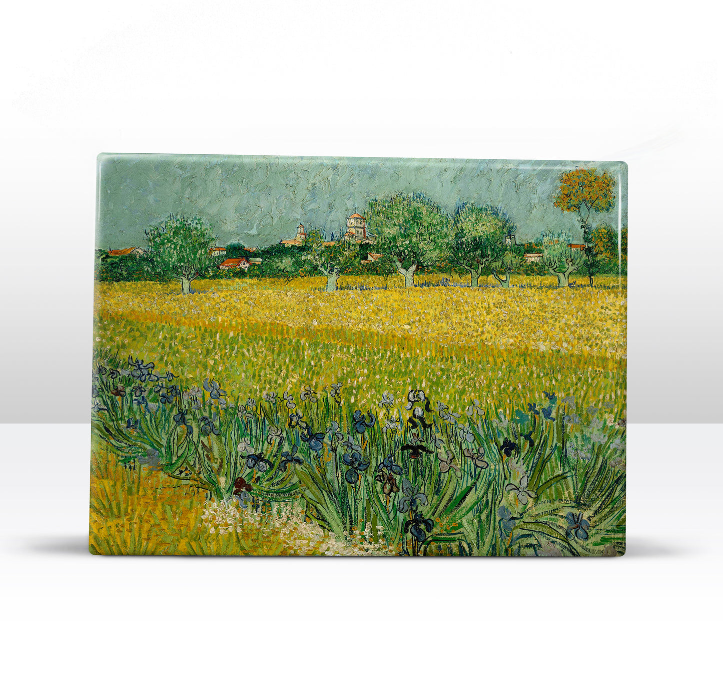 Laqueprint - Veld met bloemen bij Arles - Vincent van Gogh - 26 x 19,5 cm - LP169