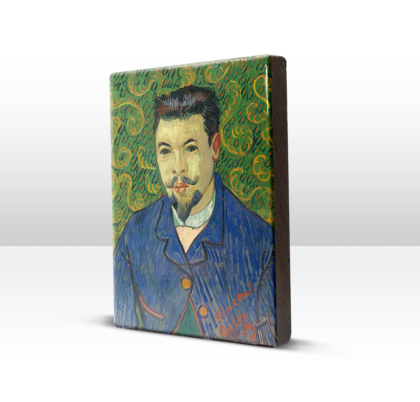 Laqueprint - Portret van Dokter Félix Rey - Vincent van Gogh - 19,5 x 26 cm - LP173