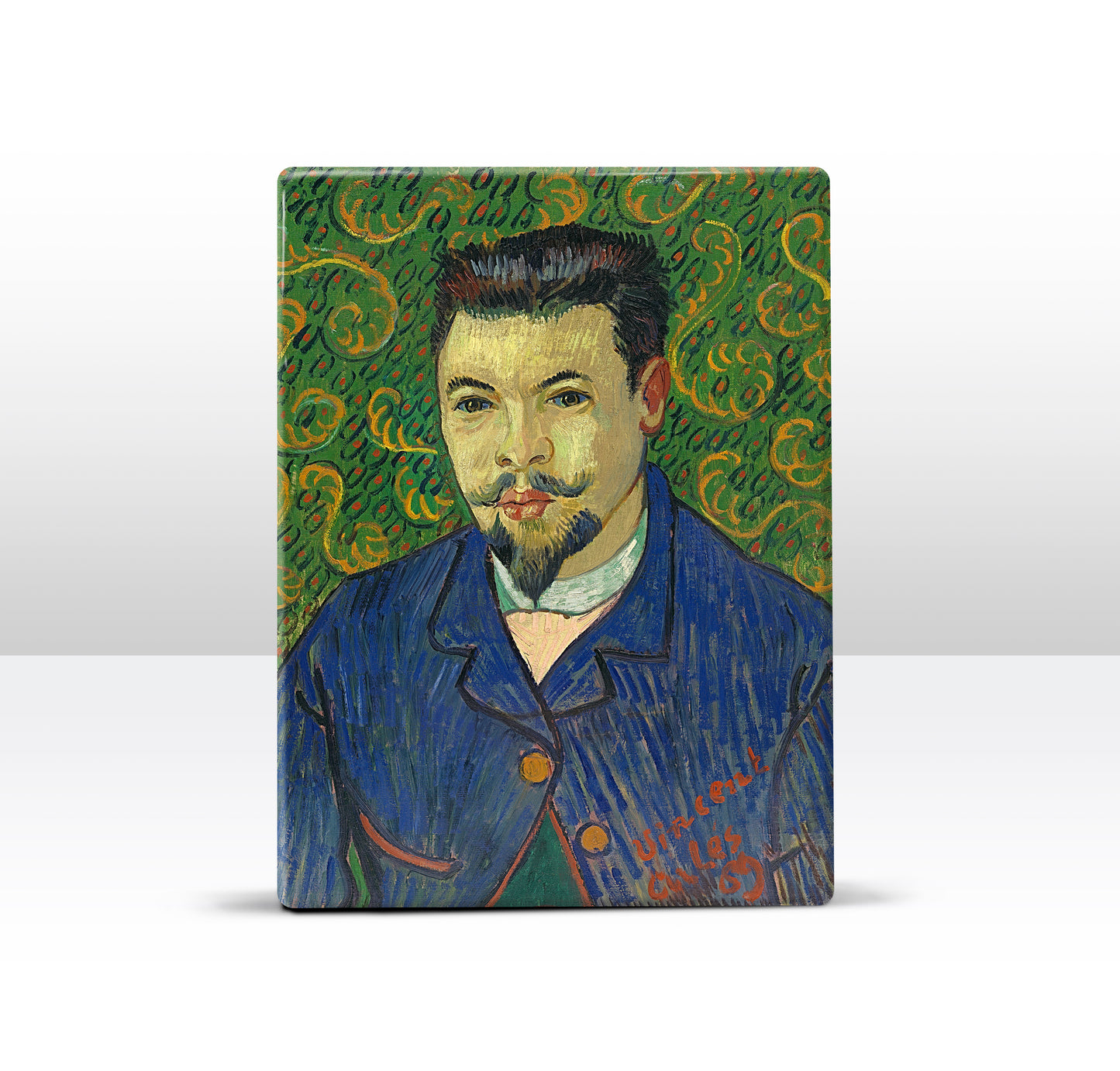 Laqueprint - Portret van Dokter Félix Rey - Vincent van Gogh - 19,5 x 26 cm - LP173