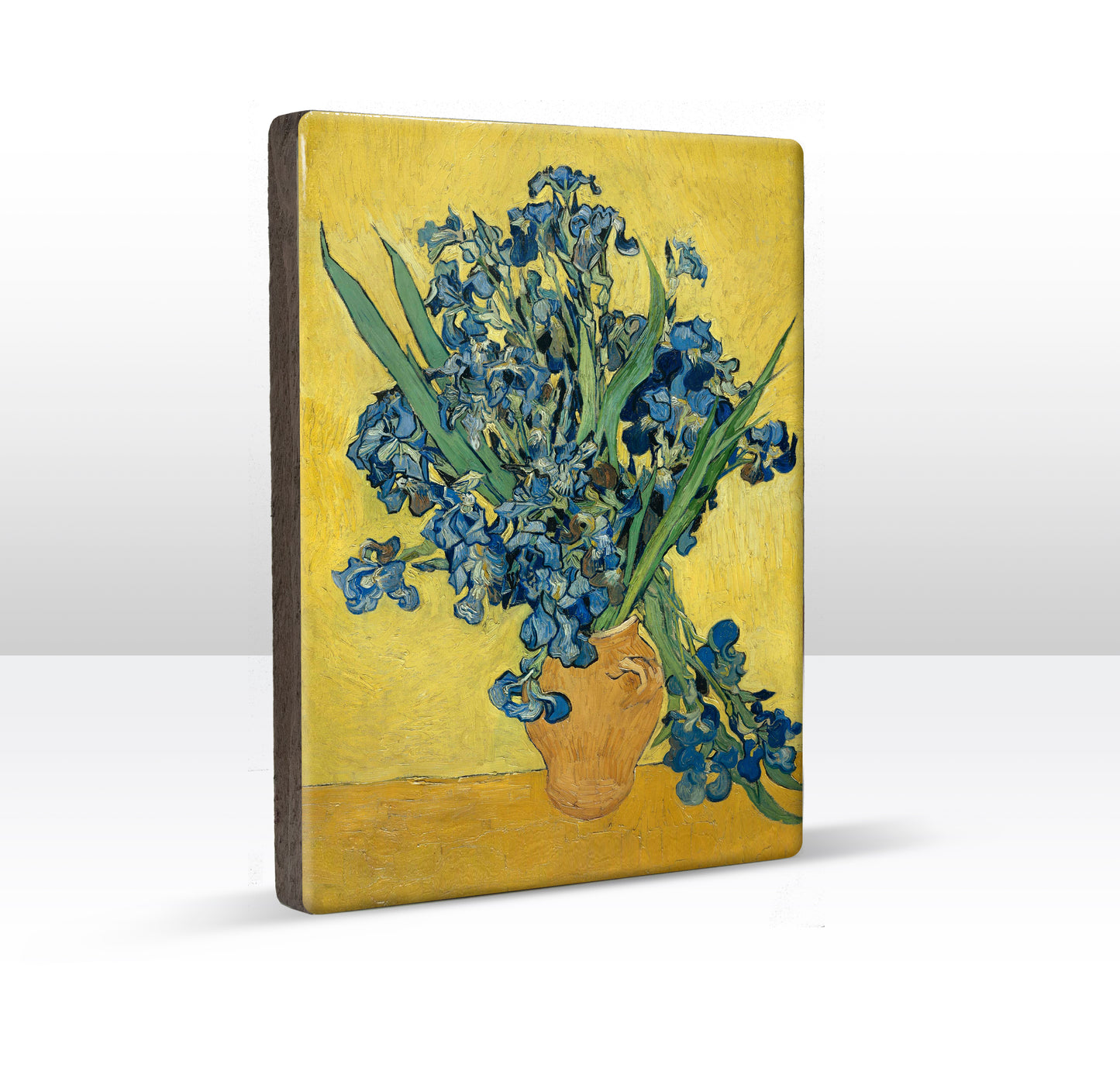 Laqueprint - Irissen in een vaas - Vincent van Gogh - 19,5 x 26 cm - LP175