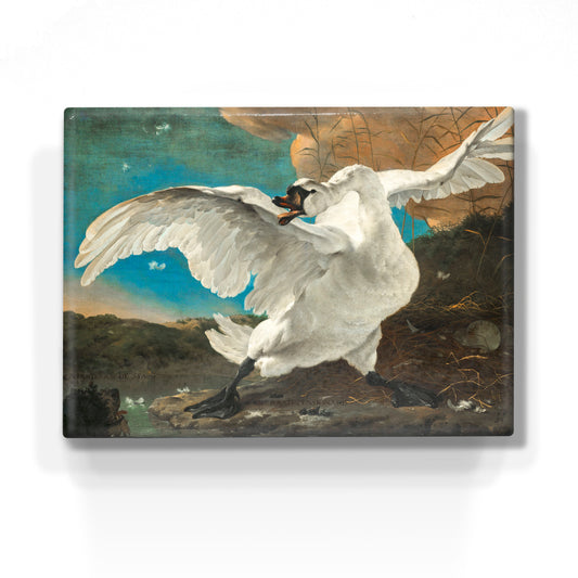 Laqueprint-De bedreigde zwaan - Jan Asselijn - 26 X 19,5cm - LP183