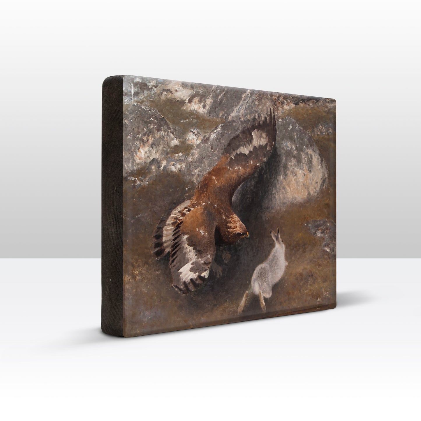 Laqueprint - Adelaar en haas - Bruno Liljefors - 30 x 19,5 cm - LP219