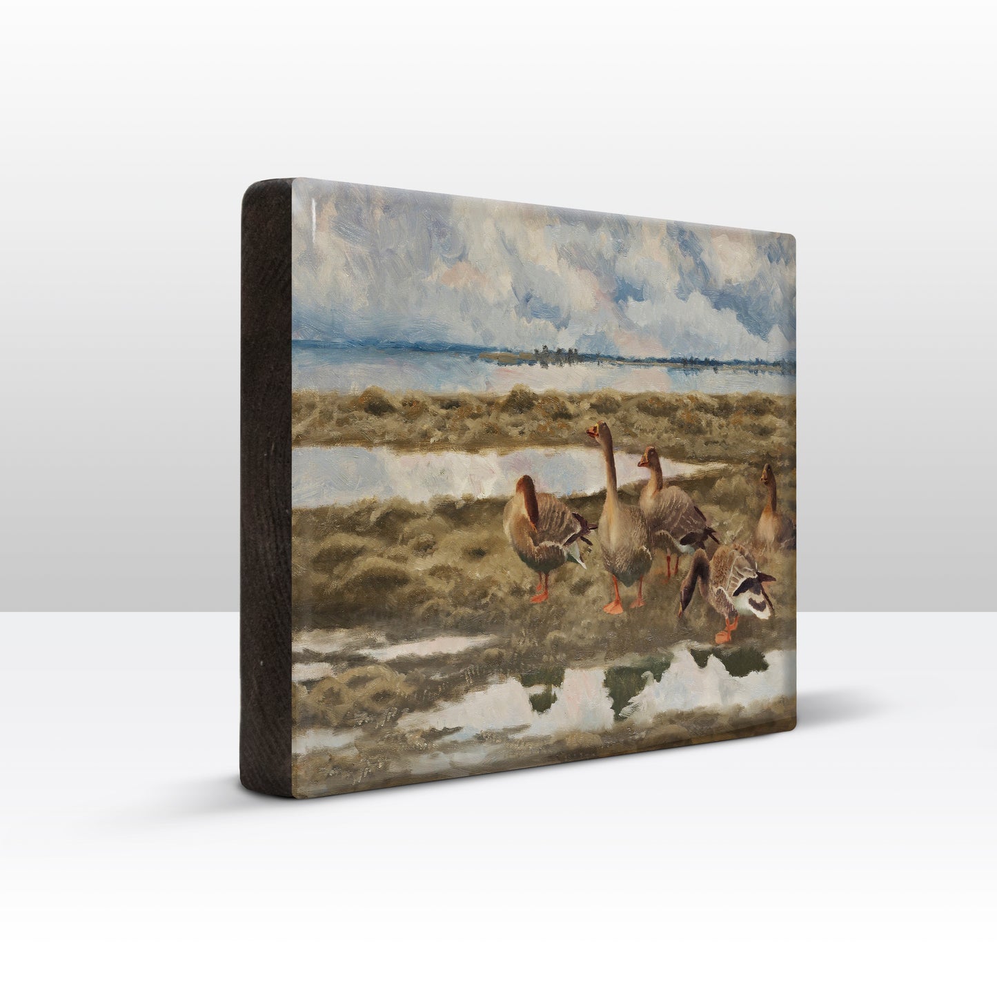 Laqueprint - Landschap met ganzen - Bruno Liljefors - 30 x 19,5 cm - LP225