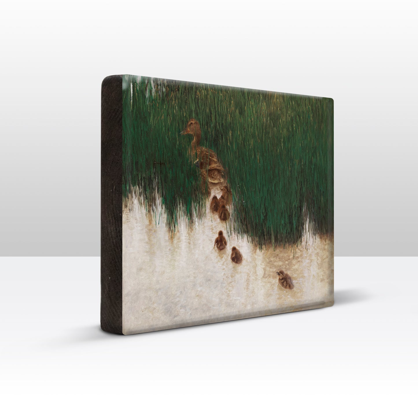 Laqueprint - Eendenfamilie in het riet - Bruno Liljefors - 30 x 19,5 cm - LP243