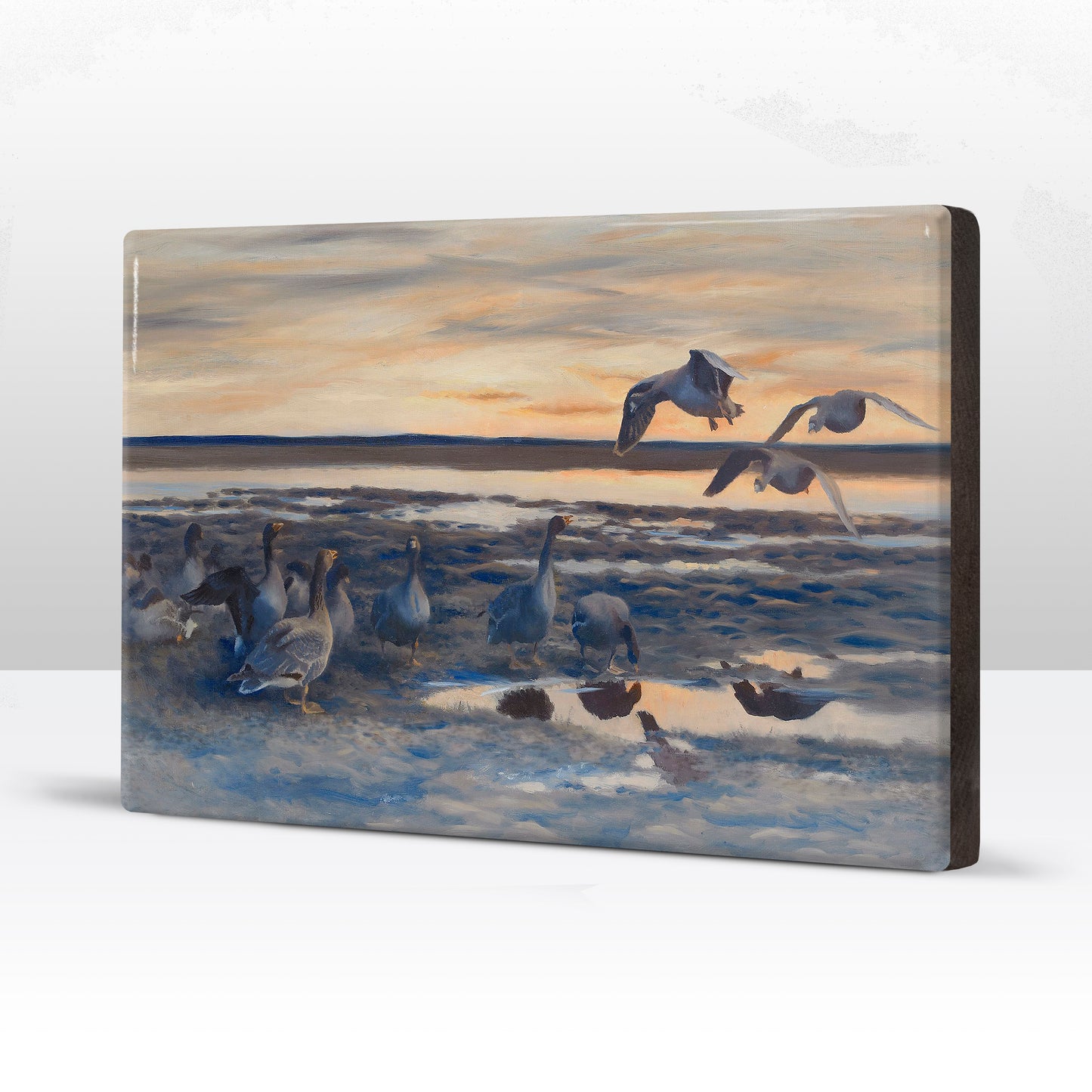 Laqueprint - Landende ganzen - Bruno Liljefors - 30 x 19,5 cm - LP246