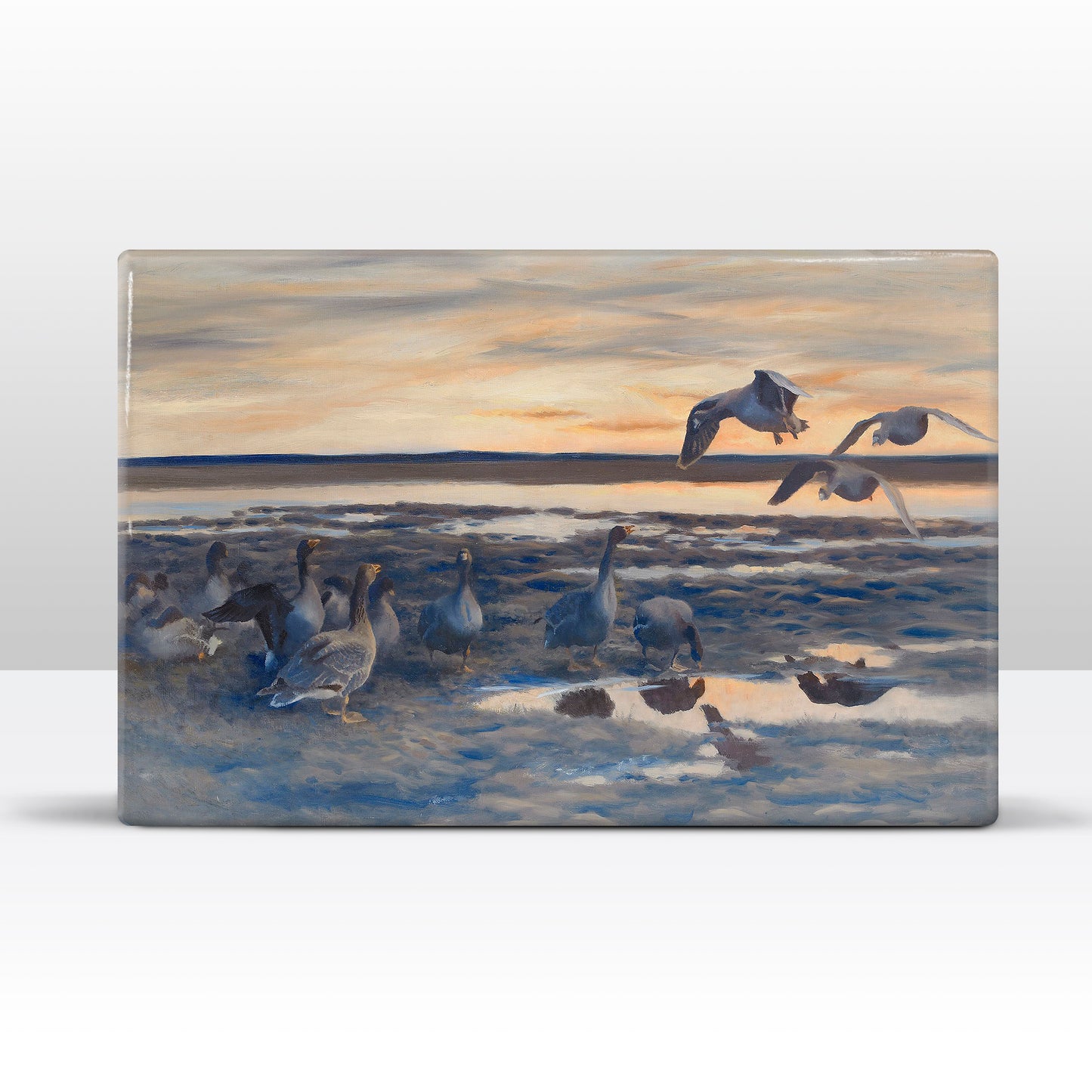 Laqueprint - Landende ganzen - Bruno Liljefors - 30 x 19,5 cm - LP246