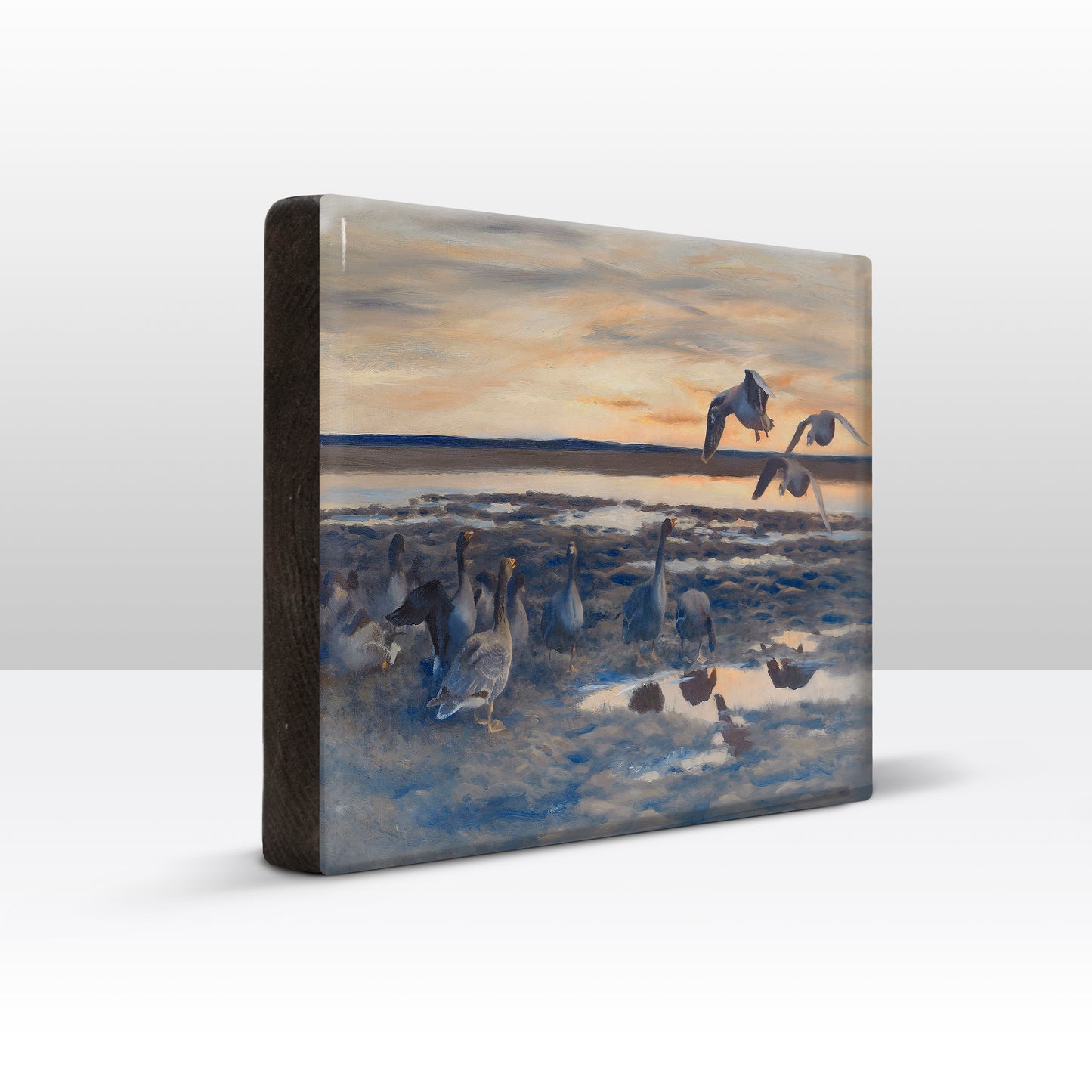 Laqueprint - Landende ganzen - Bruno Liljefors - 30 x 19,5 cm - LP246