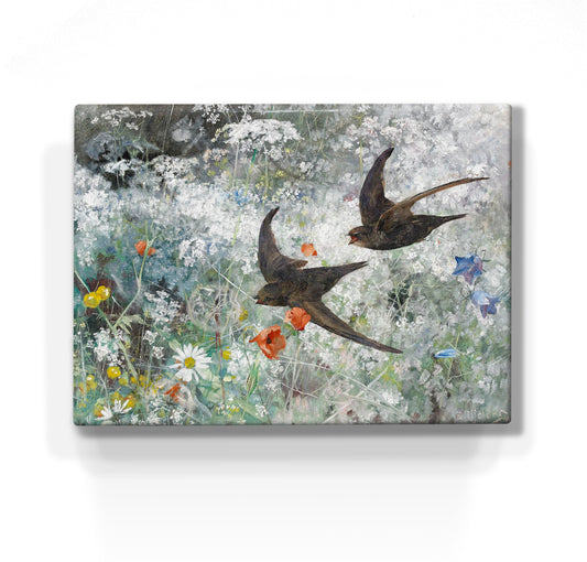 Laqueprint - Gierzwaluwen - Bruno Liljefors - 26 x 19,5 cm - LP252