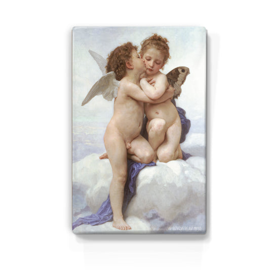 Laqueprint - Eerste Kus - William Adolphe Bouguereau - 19,5 x 30 cm - LP288