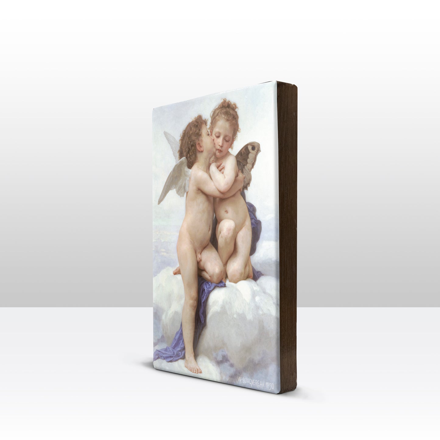 Laqueprint - Eerste Kus - William Adolphe Bouguereau - 19,5 x 30 cm - LP288