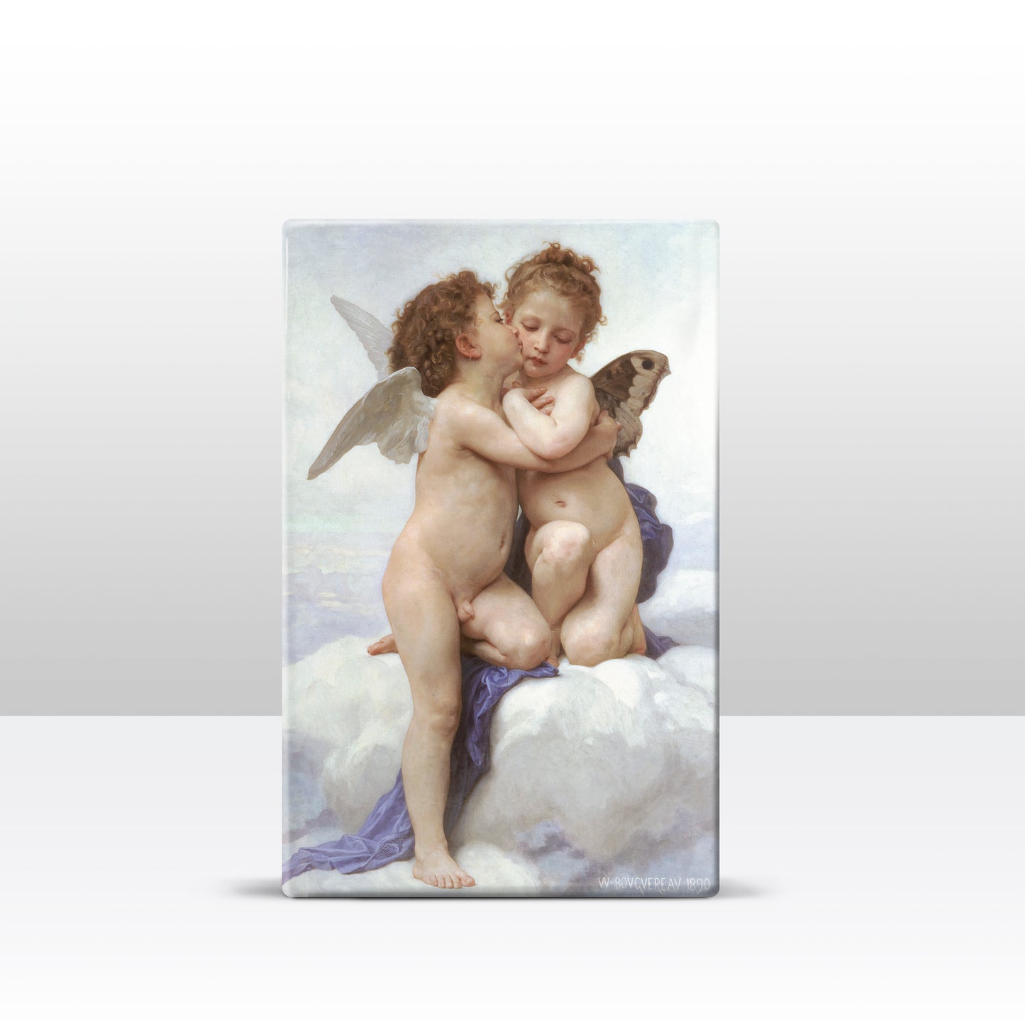 Laqueprint - Eerste Kus - William Adolphe Bouguereau - 19,5 x 30 cm - LP288