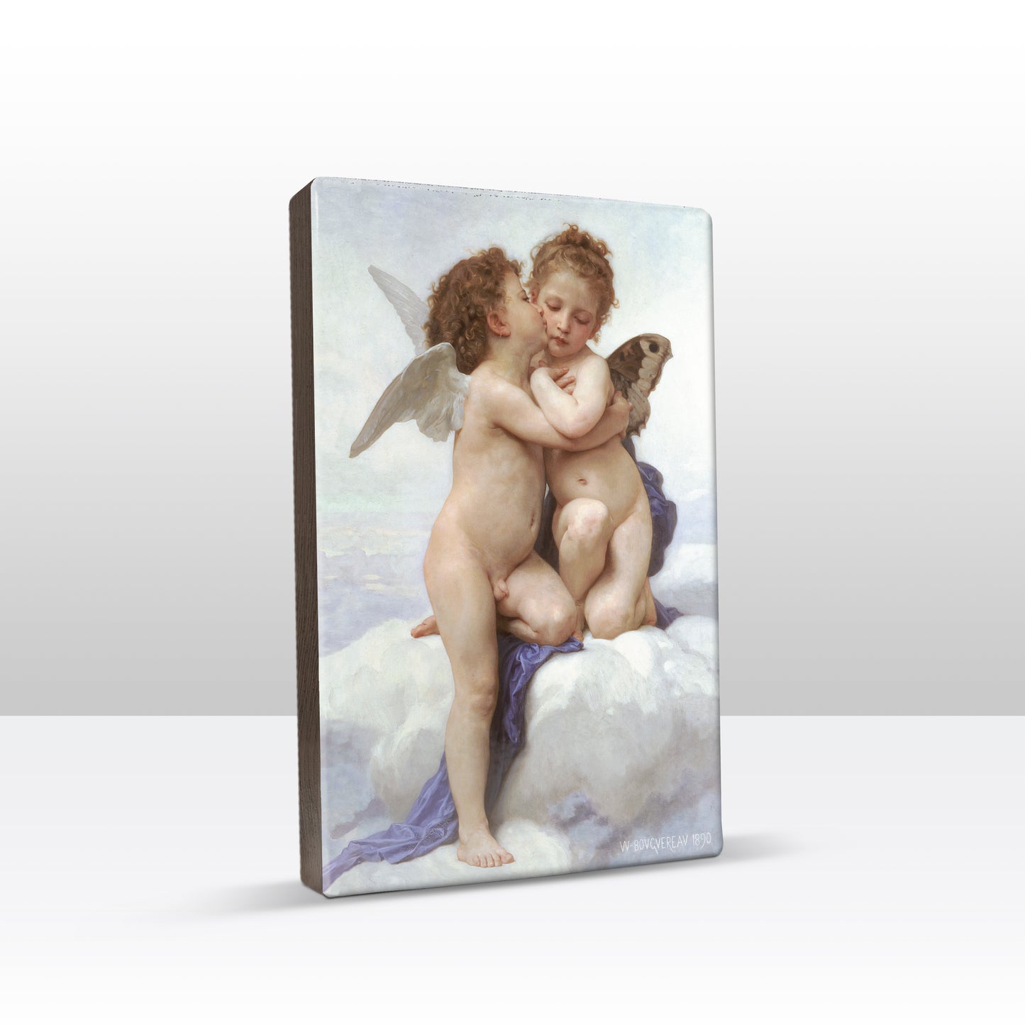 Laqueprint - Eerste Kus - William Adolphe Bouguereau - 19,5 x 30 cm - LP288