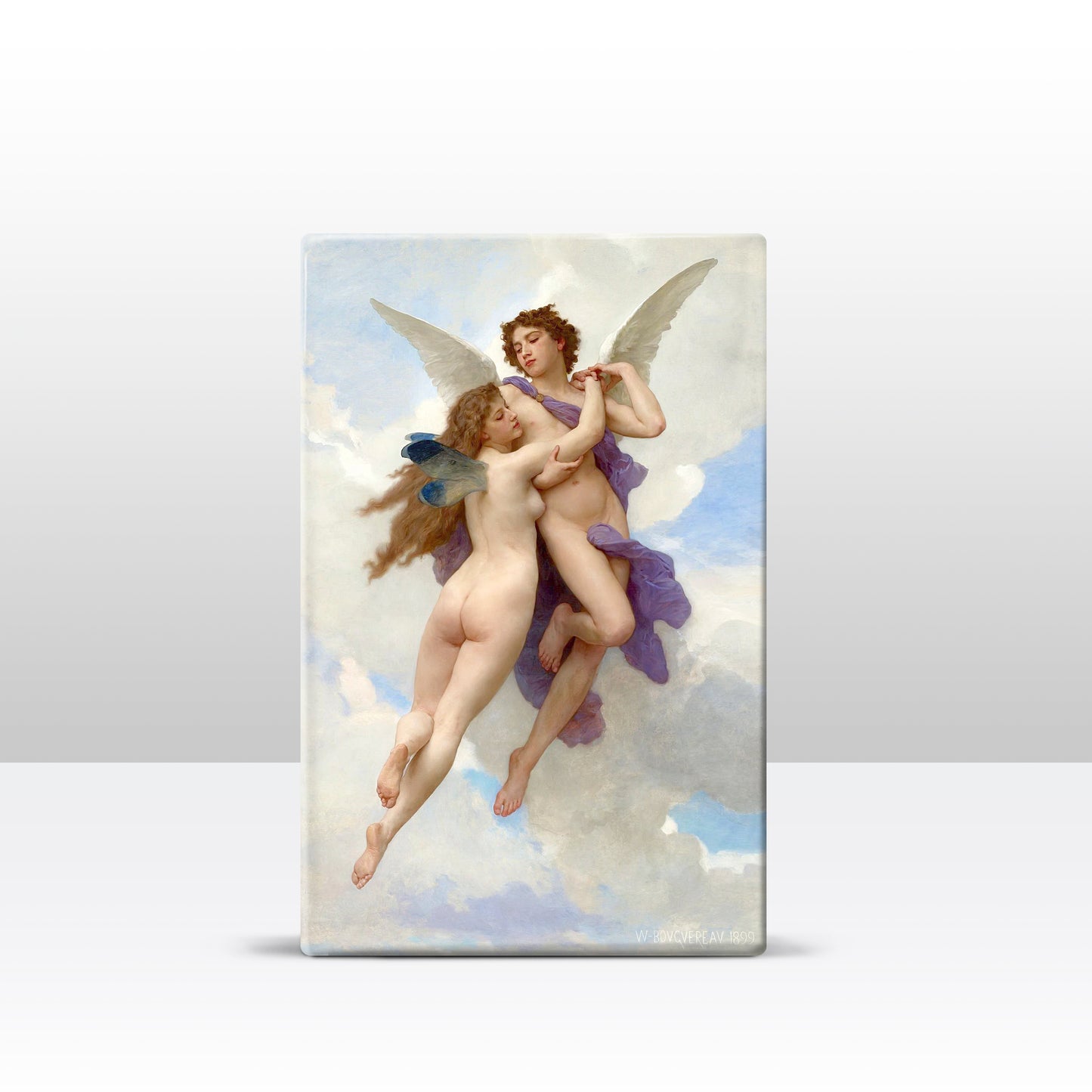 Laqueprint - Eros en Psyche - William Adolphe Bouguereau - 19,5 x 30 cm - LP289