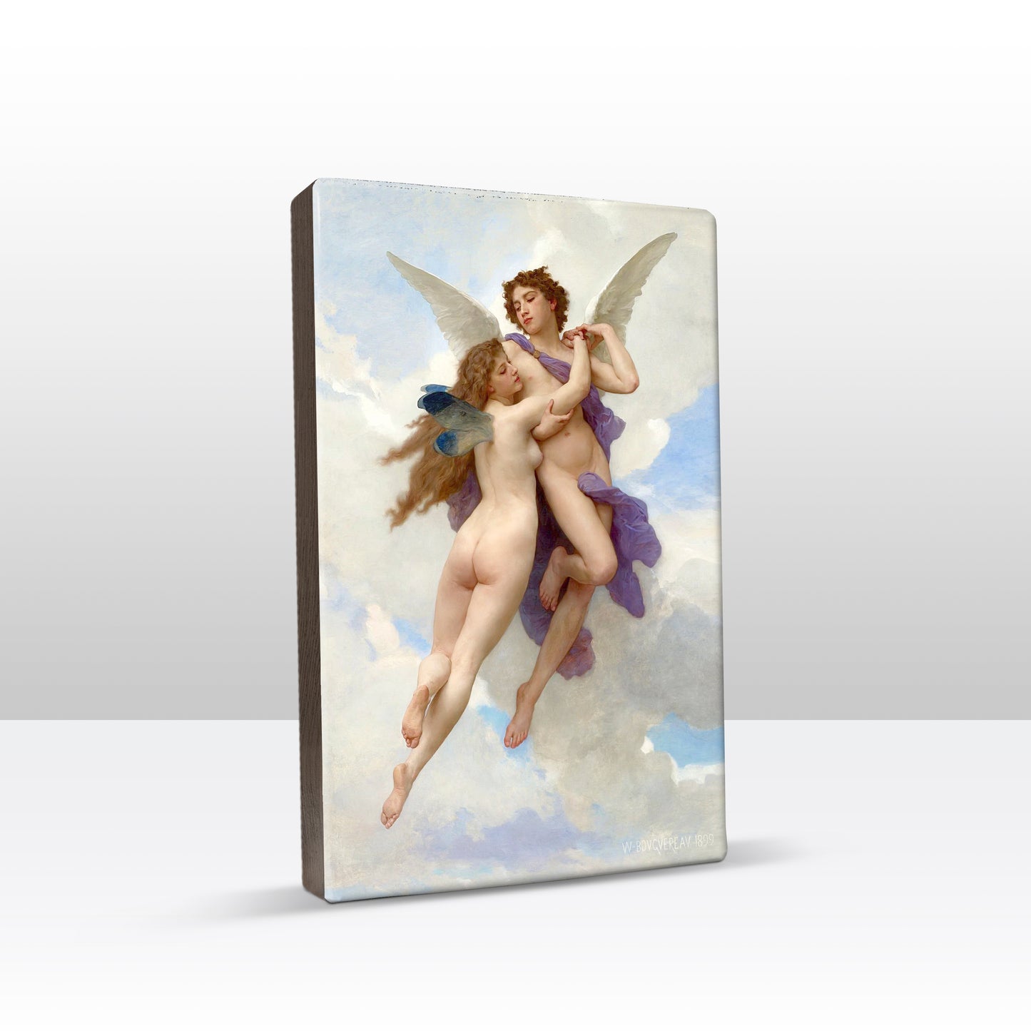 Laqueprint - Eros en Psyche - William Adolphe Bouguereau - 19,5 x 30 cm - LP289