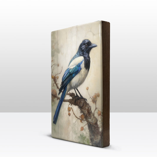 Blauwe Ekster - Laqueprint - 19,5 x 30 cm - LP351